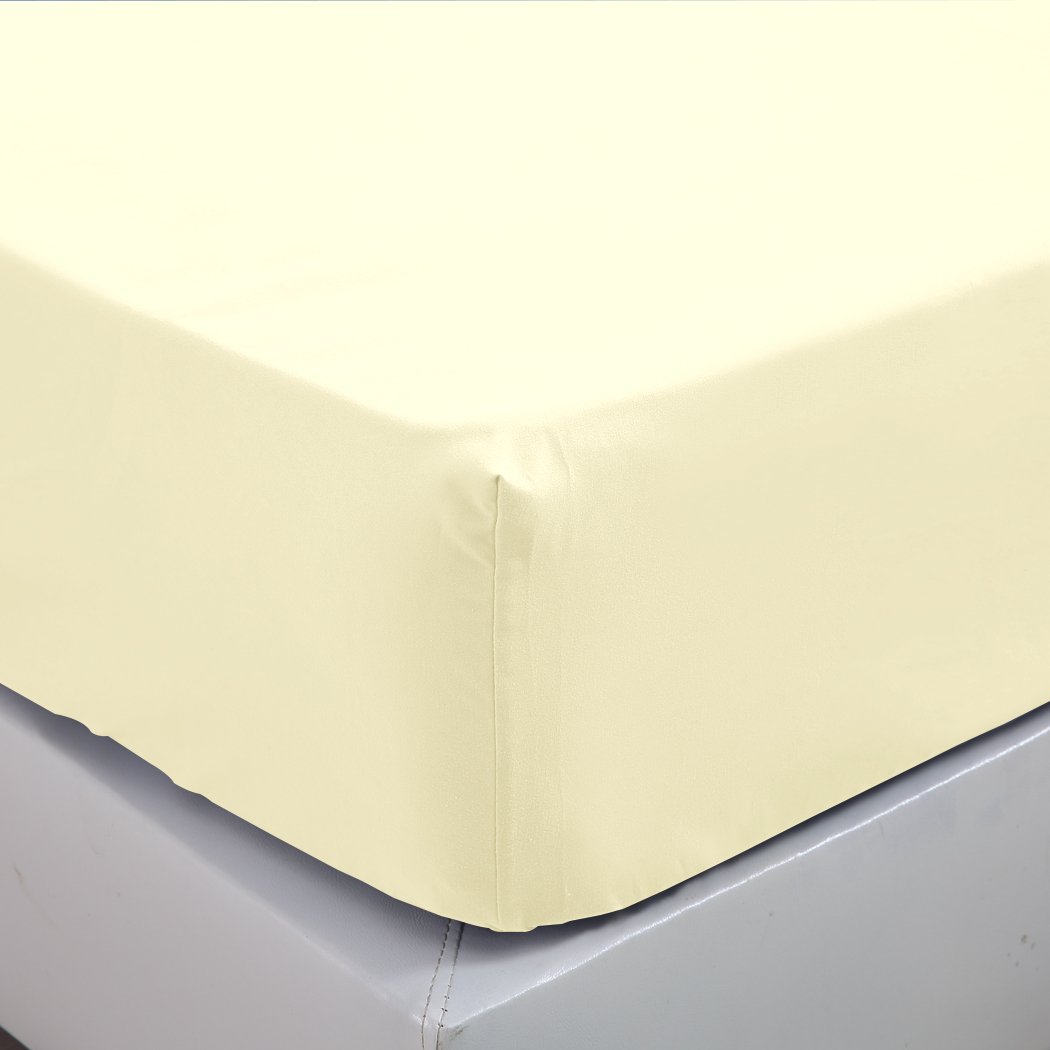 DreamZ 4 Piece Bed Sheet Set in soft microfiber, includes flat sheet, fitted sheet, and two pillowcases, suitable for Queen, King, and Super King beds.